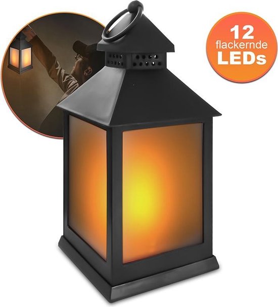 LED lantaarn met flikkerende vlam optica, flexibele schorsing ring Eaxus |  bol.com