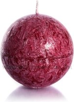 Eco Palmwas kaars ROUND dia 8cm BURGUNDY