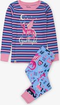 Hatley pyjamaset glow in the dark roze paars maat 98