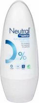Neutral 0% - 50 ml - Deodorant Roller - 6 stuks - Voordeelverpakking
