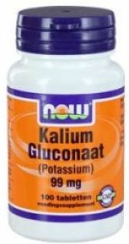 Now Foods - Kalium Gluconaat (Potassium Gluconate) - 99 mg Kalium per Tablet - 100 tabletten