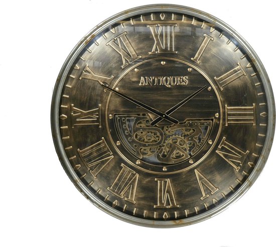 Horloge murale Radar Antiques couleur bronze avec plaque de verre