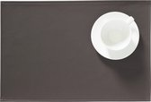 2x Monaco XL Placemat Chocolate - lederlook - Bruin - rechthoek - Kunstleder - Extra grote placemat - 48x35cm