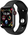 foto van Smartwatch Stappenteller - Vierkant- Smartwatch Dames - Sport horloge - Smartwatch Heren- Smartwatch Kinderen- Activity Tracker - Bloeddrukmeter - Hartslagmeter - Afstandmeter - Calorieënteller - Fitness Tracker- Zuurstofmeter- IOS & Android- Zwart
