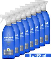 Method Duurzame Ruitenreiniger Spray - Munt - Voordeelverpakking 8 x 490 ML