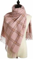 ZaCia Klassieke Ruitjes Sjaal Roze - Zachte Geruite Sjaal - Warme Wintersjaal - Herfstsjaal - Vrouwen - Geblokte Sjaal - Geruit - Unisex - Shawl - Omslagdoek – Dames - Scarve