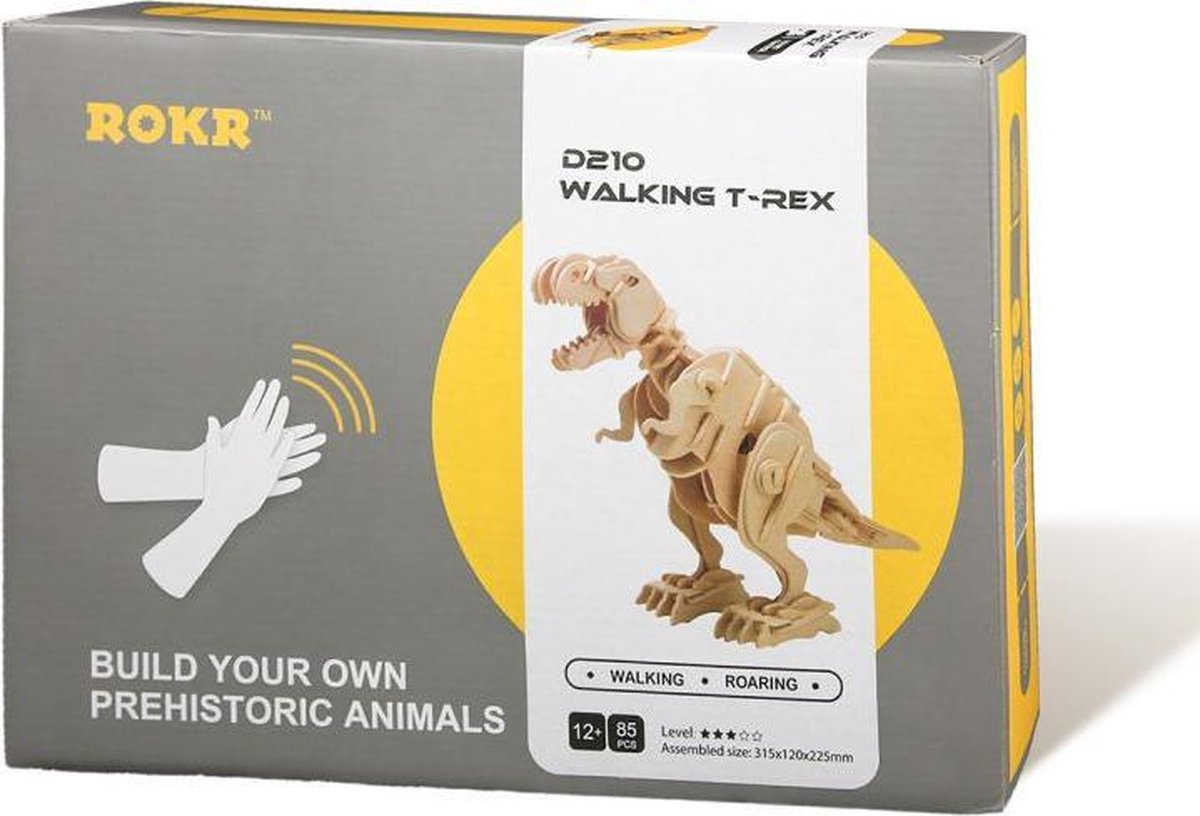 Robotime modelbouwpakket T-Rex dinosaurus hout