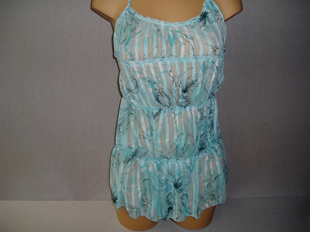 Goedkoopste Babydoll mint kant S/M sexy met bijpassende string