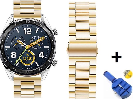 Luxe Metalen Armband Geschikt Voor Huawei Watch GT 2 Pro Horloge Bandje -  Schakel | bol.com