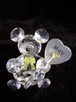 Beren beeld leuk cadeau beertje met bordje Mei  van Sweet Lake Colletion  7x7x5 cm