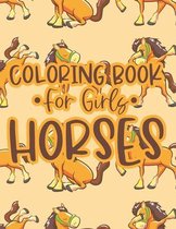 Coloring Book For Girls Horses