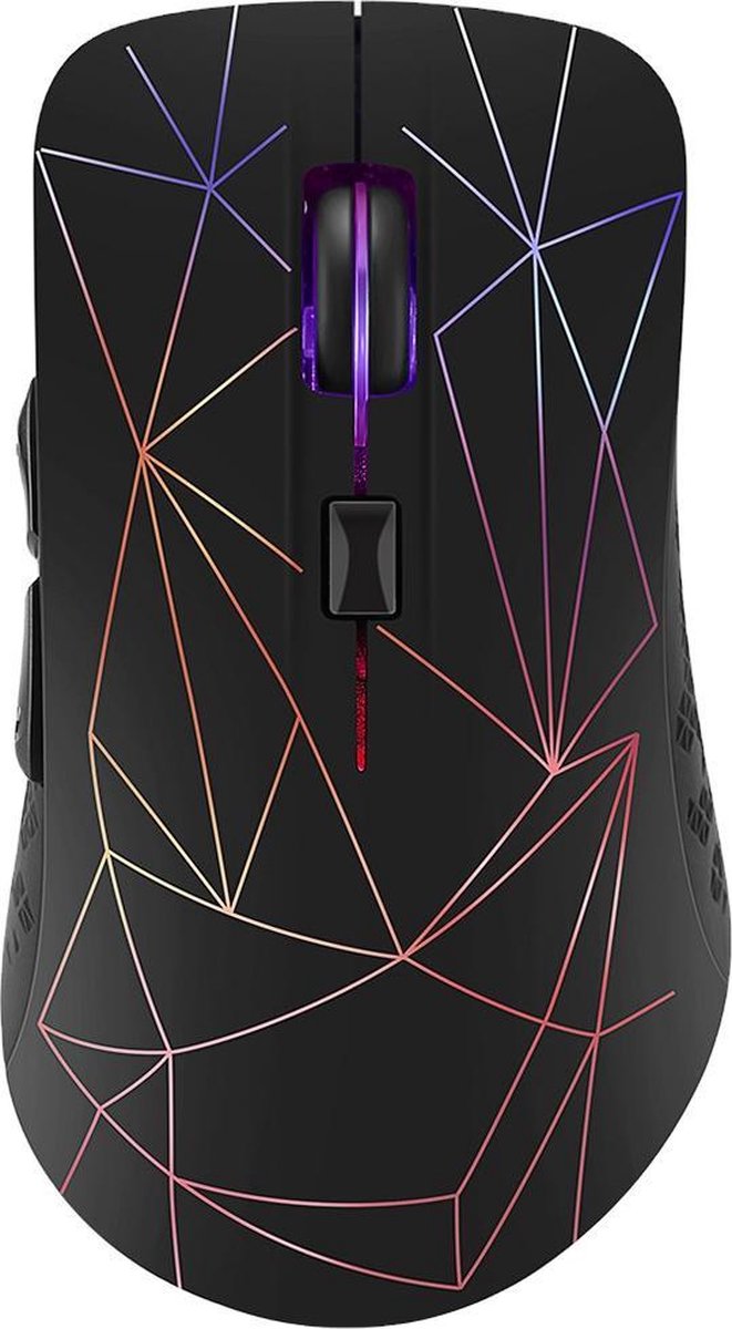 iDeskmate Oplaadbare Gaming Muis Draadloos - 7 Kleuren LED - Bluetooth - Game Muis