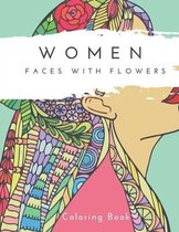 Women Faces With Flowers Coloring Book