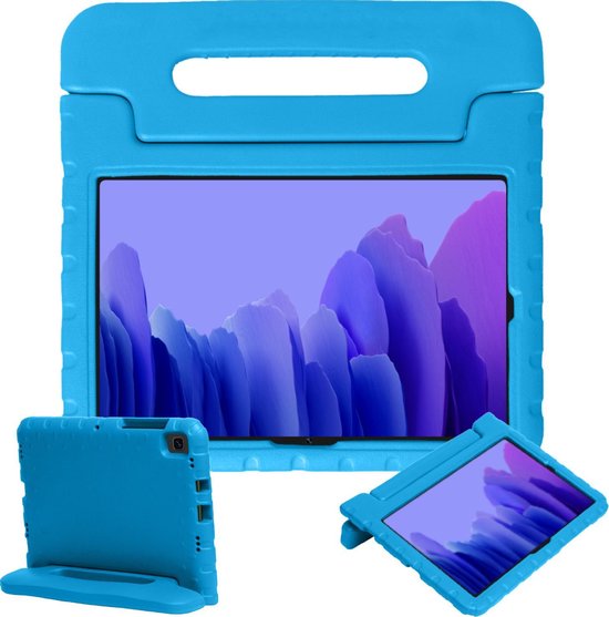 Hoesje - Geschikt voor Samsung Galaxy Tab A7 (2020) - Kinderhoes Shockproof Bumper - Kidsproof Case - Tablethoes - Kinder Hoes Cover - Blauw