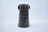 Brynxz vaas: antraciet, hoogglans, waterproof: 20 x Ø 12 cm: aardewerk