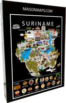 Puzzel van Suriname | 1000 stukjes | 68x48 cm | Familiepuzzel | Jigsaw | Legpuzzel | Maison Maps