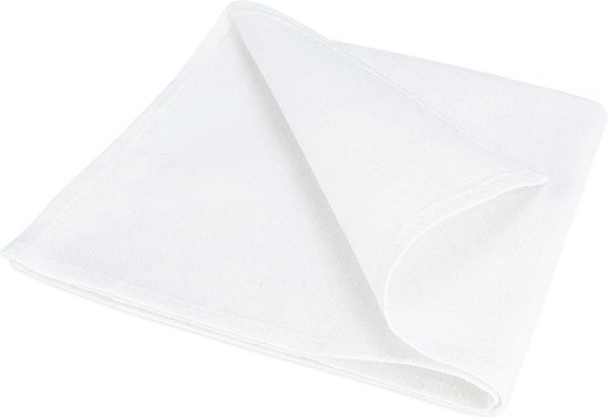 Serviettes, 50 pièces, 40x40cm, Blanc, Coton, Treb Basic