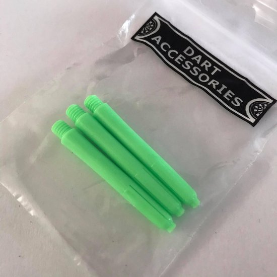 Deflectagrip Shafts Nylon Short Fluor Groen 3 stuks LAATSTE SETS!!