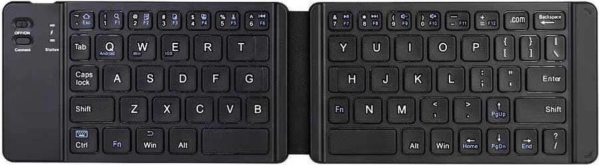 Elementkey FBK – Opvouwbare Bluetooth toetsenbord - QWERTY – 30 Dagen Stand-by – Bluetooth - Zwart