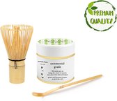 Ceremoniële Matcha Thee Set  - Ceremoniële Matcha Poeder 30g - Bamboe Whisk - Bamboe Lepel - Japan - Matcha Hana