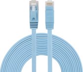 merkloos 5m CAT6 Ultra dunne Flat Ethernet netwerk LAN kabel (1000Mbps) - Blauw - internet kabel