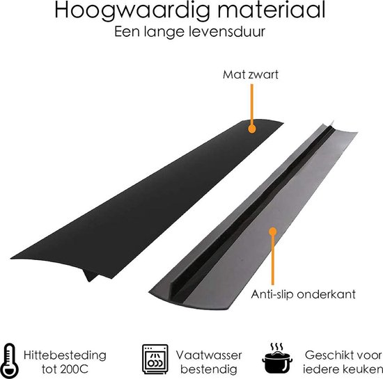 Kookplaatafdichting? Kookplaat strip siliconen gleufstrips keuken aanrecht oliedichte T-sleuf gleuf antifouling strips (21 inch, transparant