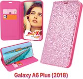 EmpX Telefoonhoesje - Book Case - Geschikt Voor Samsung Galaxy A6+ (2018) - Roze