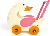 Houten poppenwagen - Gerda de gans - Houten speelgoed vanaf 3 jaar
