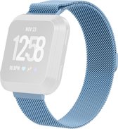 By Qubix - Fitbit Versa 1/ 2 & Lite milanese bandje (Small) - Lichtblauw - Fitbit versa bandjes