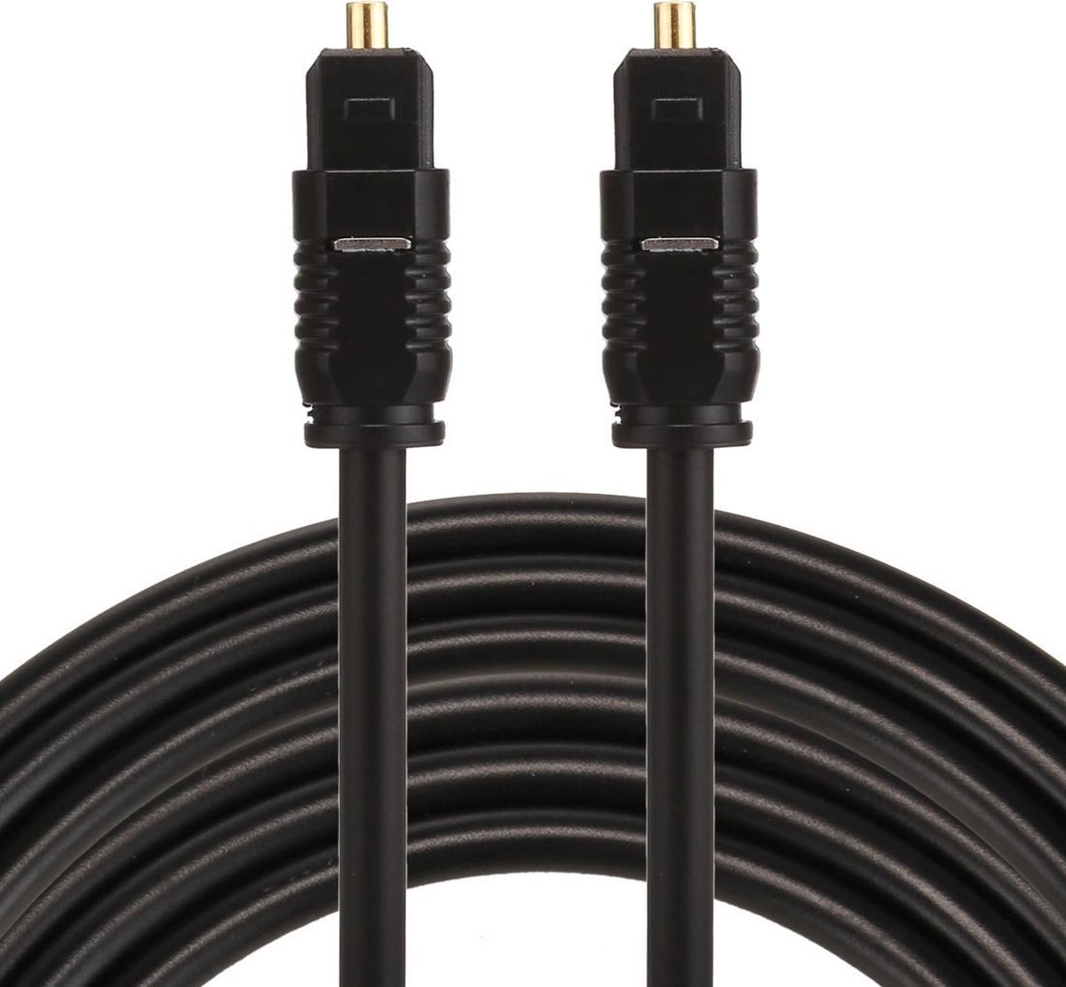 ETK Digital Toslink Optical kabel 5 meter / audio male to male / Optische kabel PVC series - zwart