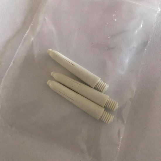 Deflectagrip Shafts Nylon Extra Short Wit 3 stuks LAATSTE SETS!!