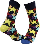 Joyful Socks "Happy Stars Mix", Giftbox met 3 paar sokken, 3 verschillende kleuren met 3 x verschillende prints, maat 37 - 43. NU MET HOGE KORTING OP DE ADVIESPRIJS!!!!