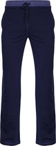 La-V Loungewearbroek met rechte pijd van sweatsof voor heren donkerblauw  XL