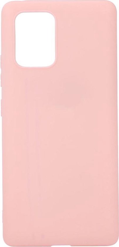 Shop4 - Samsung Galaxy S10 Lite Hoesje - Zachte Back Case Mat Licht Roze