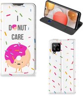 Bookcase met Quotes Geschikt voor Samsung Galaxy A42 Smartphone Hoesje Cadeautjes voor Meisjes Donut