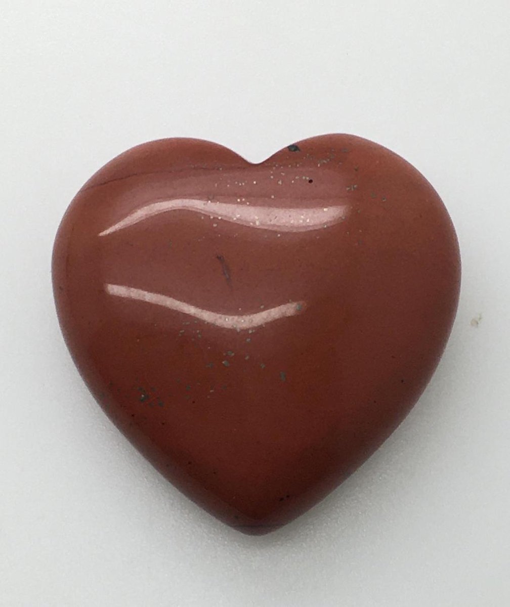 Rode jaspis edelstenen hart 3 cm basis chakra