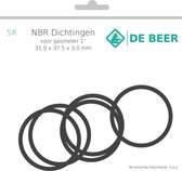 De Beer nbr ring 1 31x37,5x3,0 a 5 stuks dvgw-htb