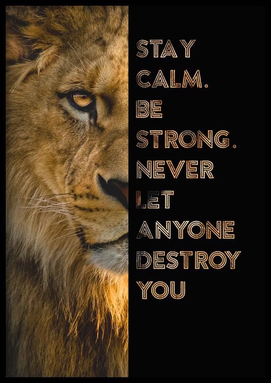 Poster Stay Calm - Motivational Poster - WALLLL