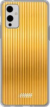 6F hoesje - geschikt voor OnePlus 9 -  Transparant TPU Case - Bold Gold #ffffff