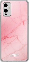 6F hoesje - geschikt voor OnePlus 9 -  Transparant TPU Case - Coral Marble #ffffff