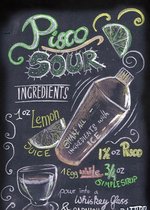 Wandbord - Pisco Sour Ingedrients