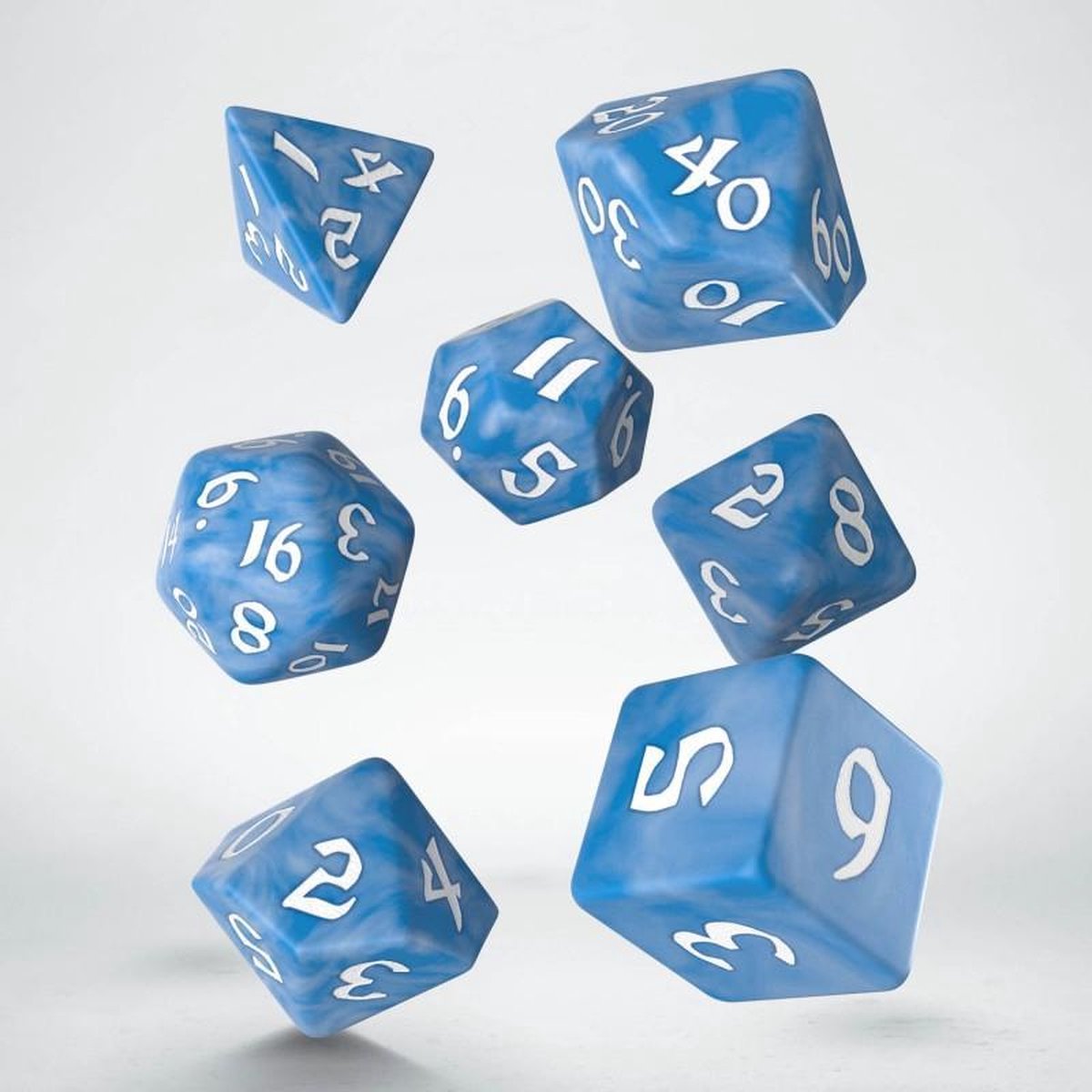 Q-Workshop Classic Runic - Glacier & White Dice Set (7)