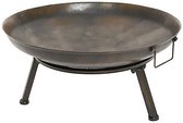 Box a 1 iron fire pit on stand outd brown dia56x26cm