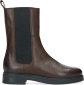 Manfield - Dames - Bruine leren chelsea boots - Maat 38