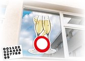 Raambord Champagneglazen | Leeftijd | Feestdecoratie | Feest | Verjaardag