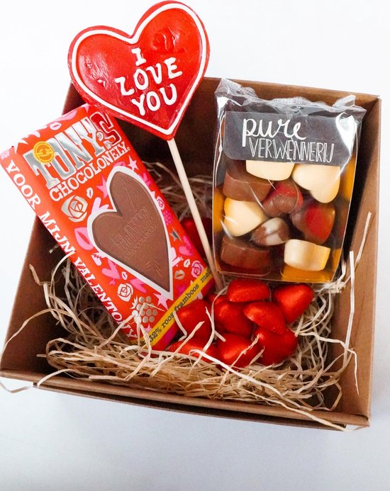 Republikeinse partij In detail een Valentijn Chocolade Pakket Choco Kiss - Geschenkpakket | bol.com