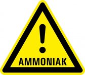 Waarschuwingssticker ammoniak 150 mm