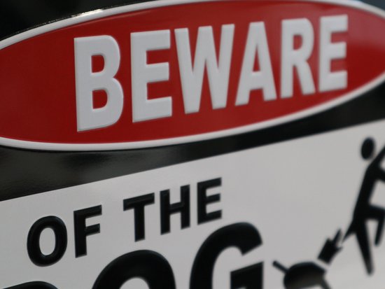 Enseigne murale - Attention au chien - Attention - Chien - Vintage - Rétro - Décoration murale - Enseigne Publicité - Restaurant - Pub - Bar - Café - Horeca - Enseigne en Métal - 20x30cm