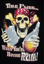 Wandbord - Time Flies When You Having Rum