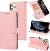 Leder hoesje iPhone 12 / iPhone 12 Pro - creditcardhouder - roze